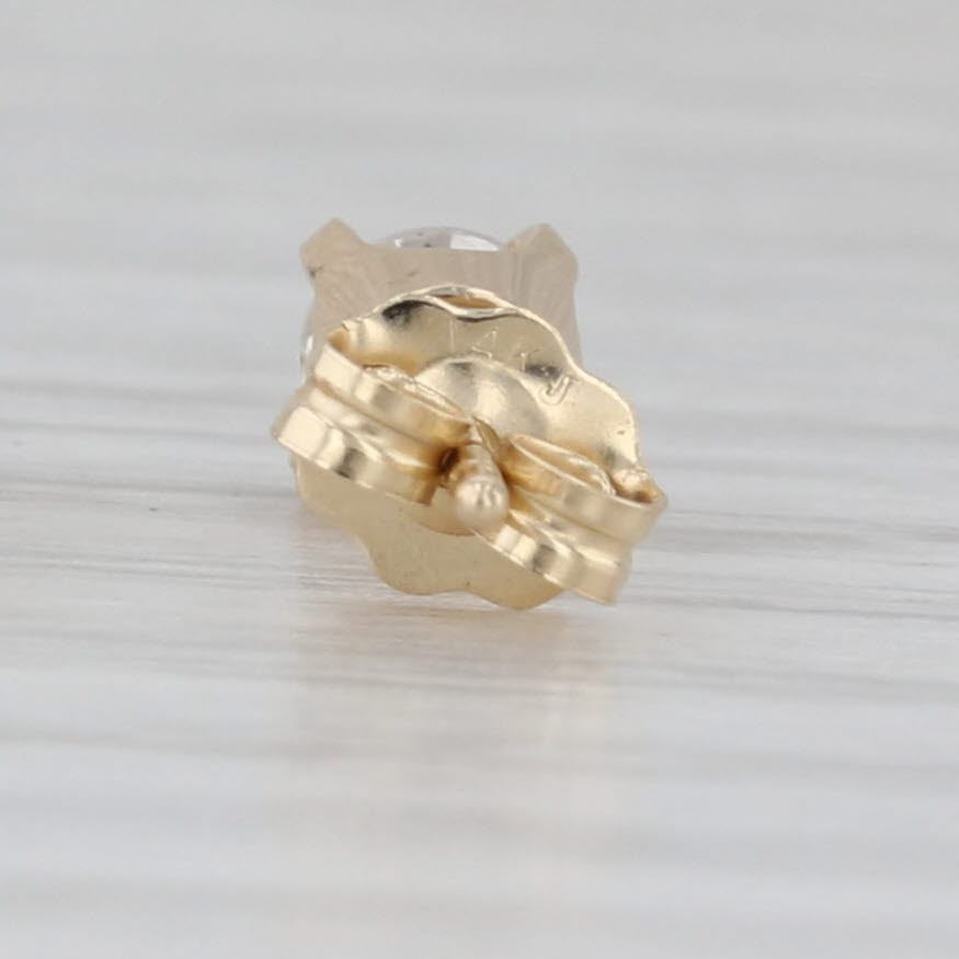 Gray 0.43ctw Diamond Stud Earrings 14k Yellow Gold Round Solitaire Studs