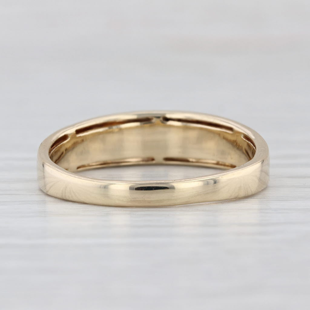 0.23ctw Diamond Men's Wedding Band 14k Yellow Gold Size 12.5 Ring