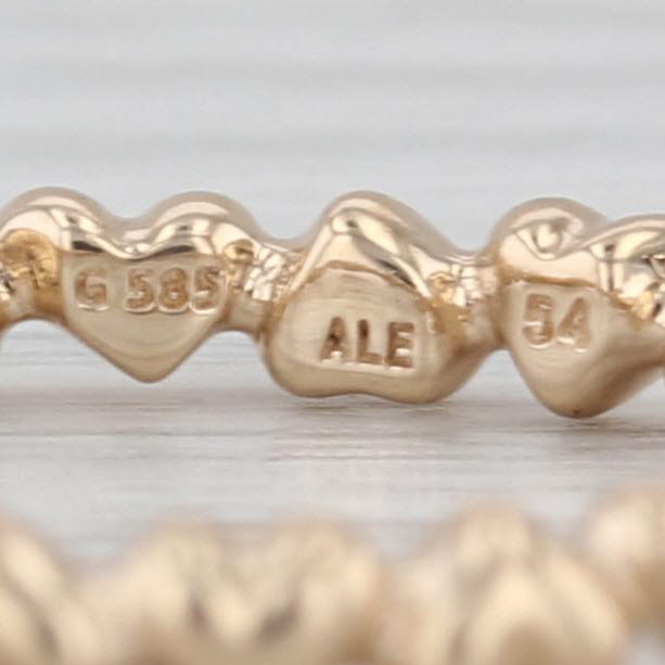 Authentic Pandora Forever Lock Stackable Ring 14k Gold Band 150160 Size 54 7