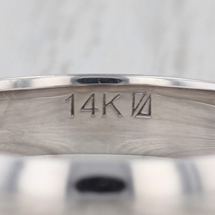 Classic 14k White Gold Wedding Band Size 10 Ring