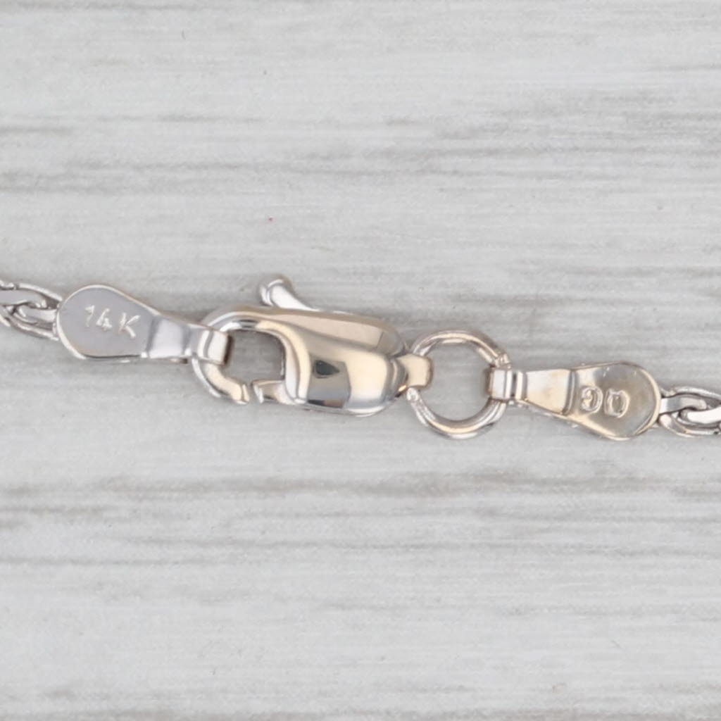 Woven S-Link Chain Necklace 14k White Gold 18" 1.7mm