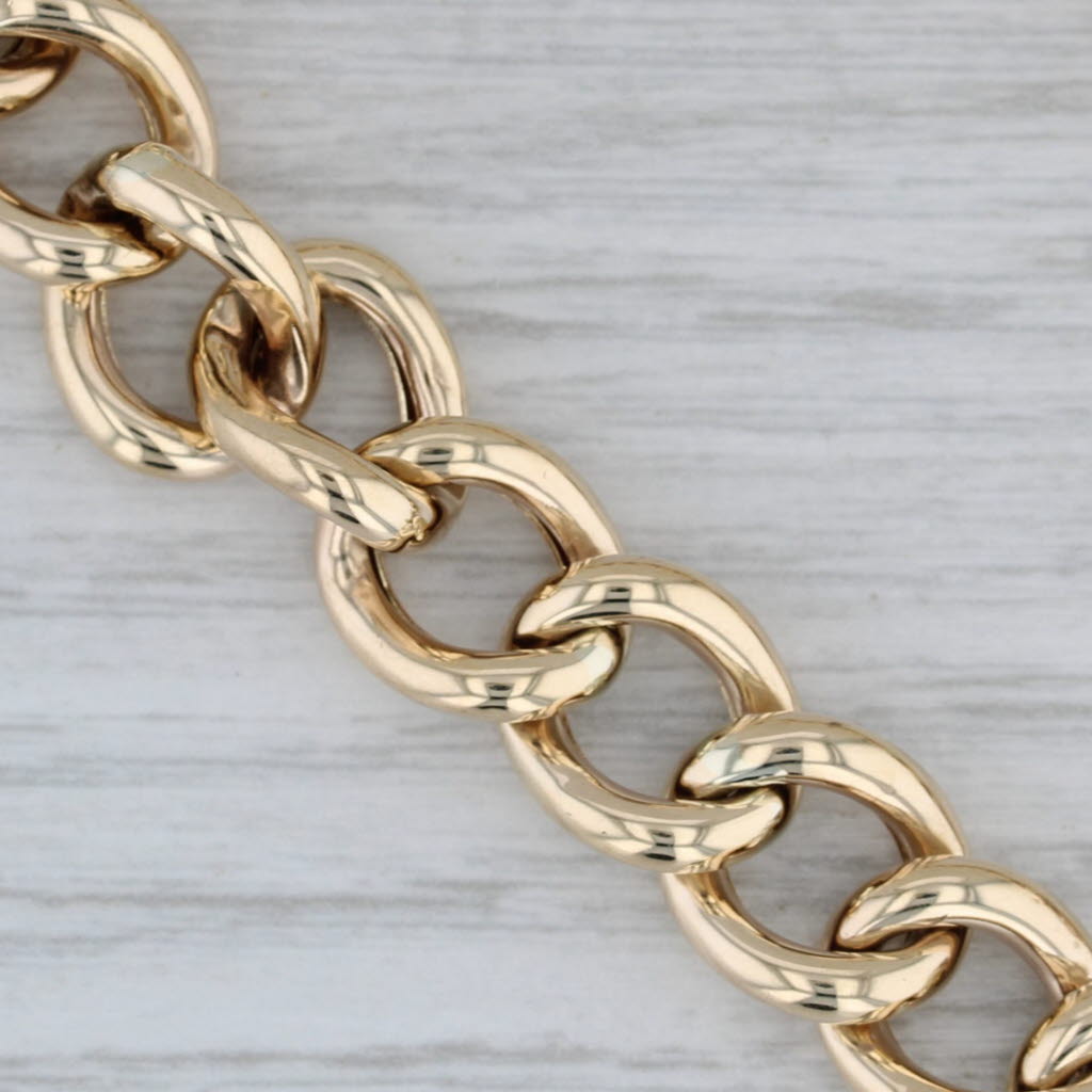 Gray Heart Padlock Charm Curb Chain Bracelet 9k Yellow Gold 7.5"