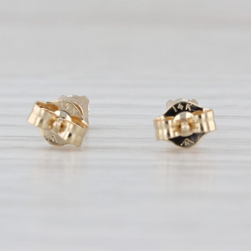 0.19ctw Diamond Stud Earrings 14k Yellow Gold Round Solitaire Studs