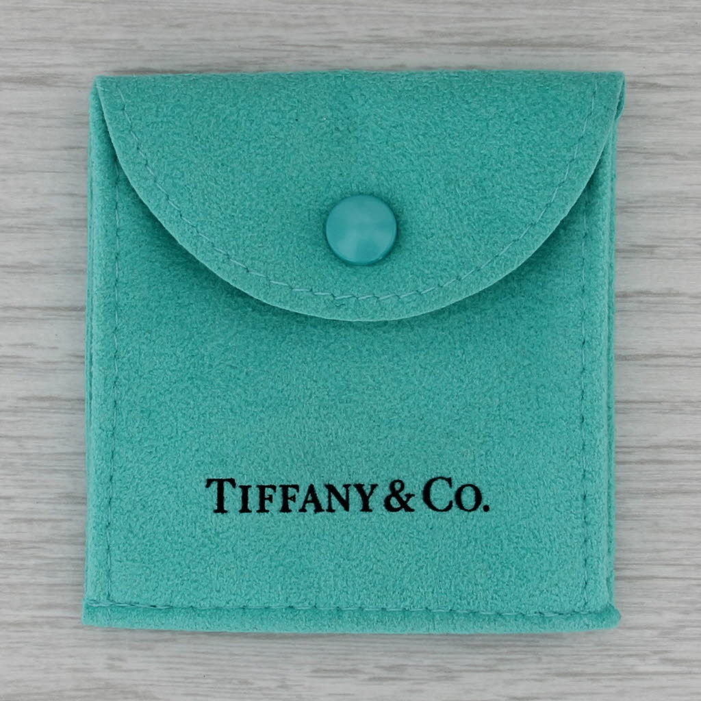 Tiffany 0.20ctw Diamond T Smile Necklace w/ Pouch 18k Rose Gold Cable Chain