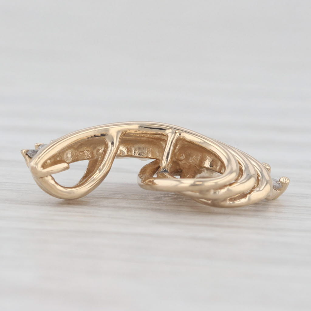 Light Gray 0.22ctw Diamond Swirl Pendant 14k Yellow Gold Journey
