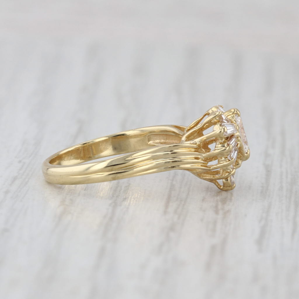 0.44ctw Diamond Marquise Ring 18k Yellow Gold Size 6.25 Engagement