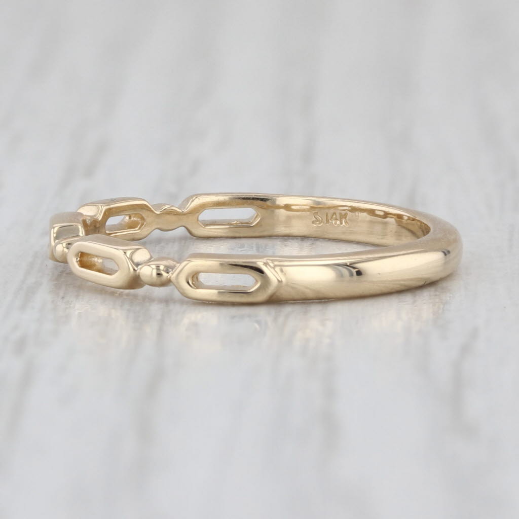 Beveled Stackable Band 14k Yellow Gold Size 6.5 Ring