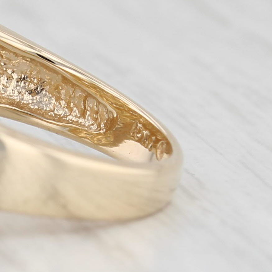 Light Gray 0.41ctw Scalloped Diamond Bypass Ring 10k Yellow Gold Size 6