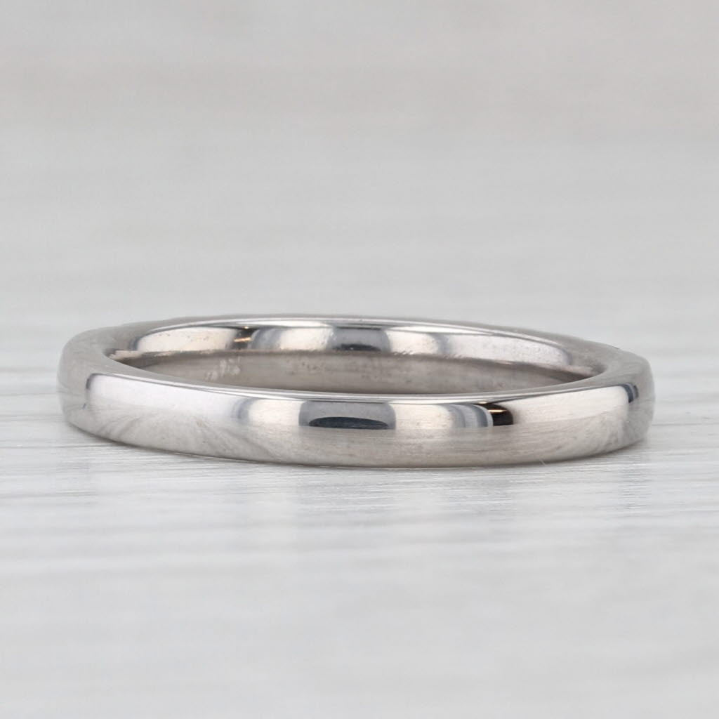 Light Gray 0.50ctw Lab Grown Diamond Wedding Band 14k White Gold Size 7 Ring Stackable