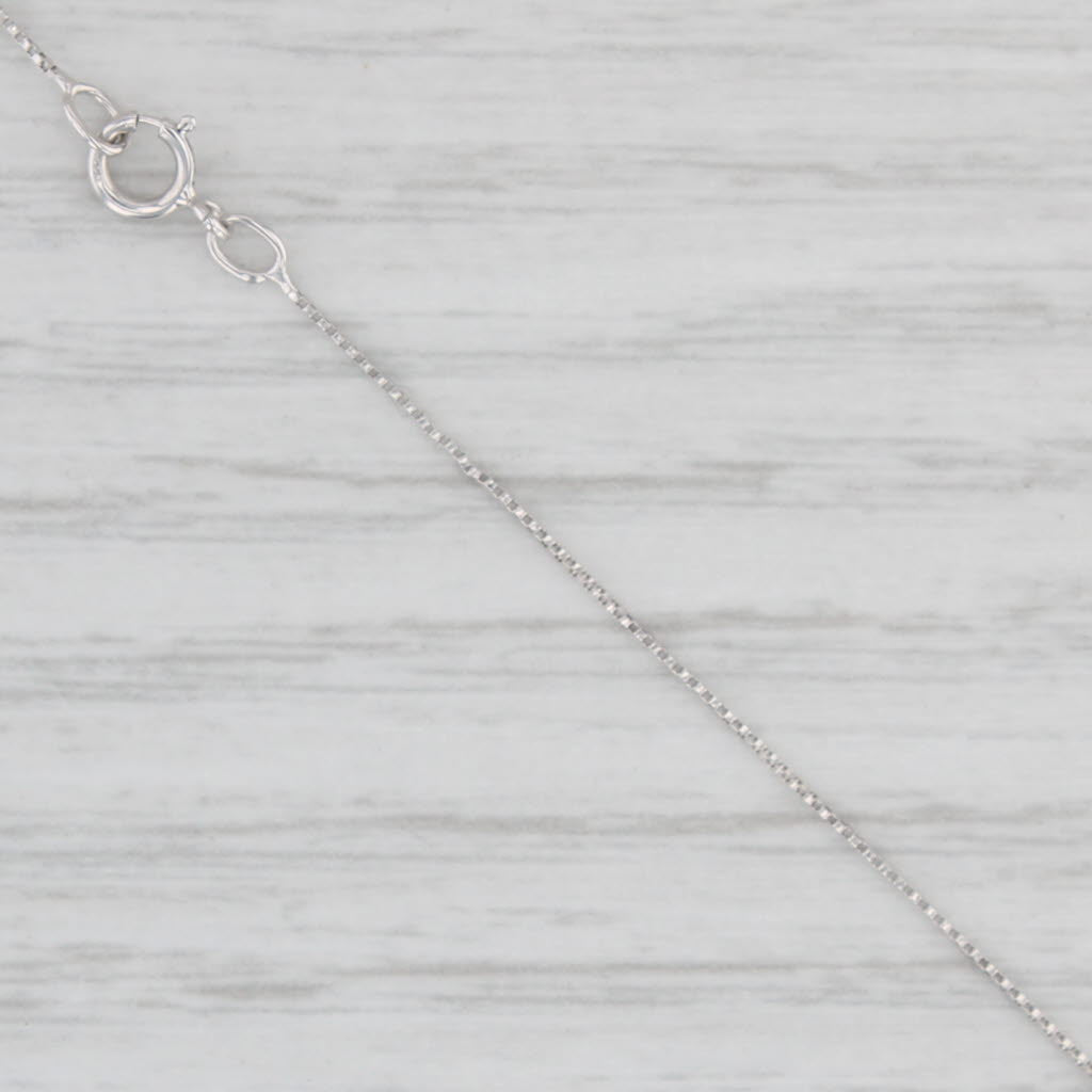 Light Gray 0.20ctw Diamond Halo Pendant Necklace 14k Gold Small Slide 22.25" Box Chain