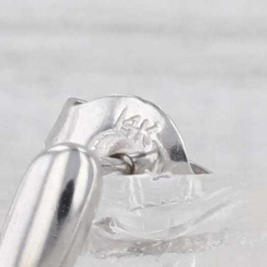 0.18ctw Diamond Circle Dangles Earrings 14k White Gold