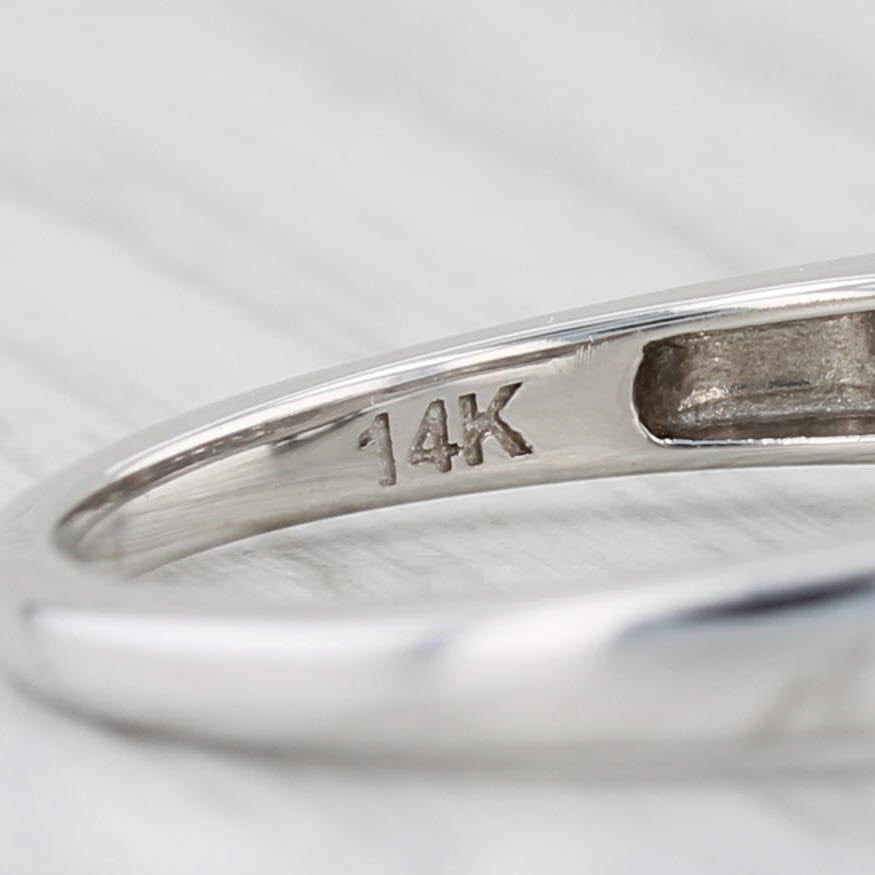 Light Gray 0.49ctw Diamond Engagement Ring 14k White Gold Size 7 Vintage Keepsake