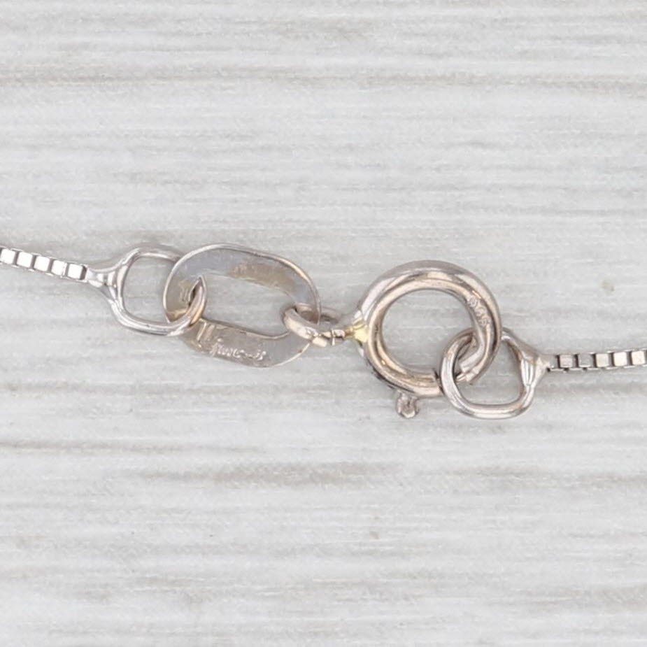 Light Gray 18" 0.5mm Box Chain Necklace 14k White Gold
