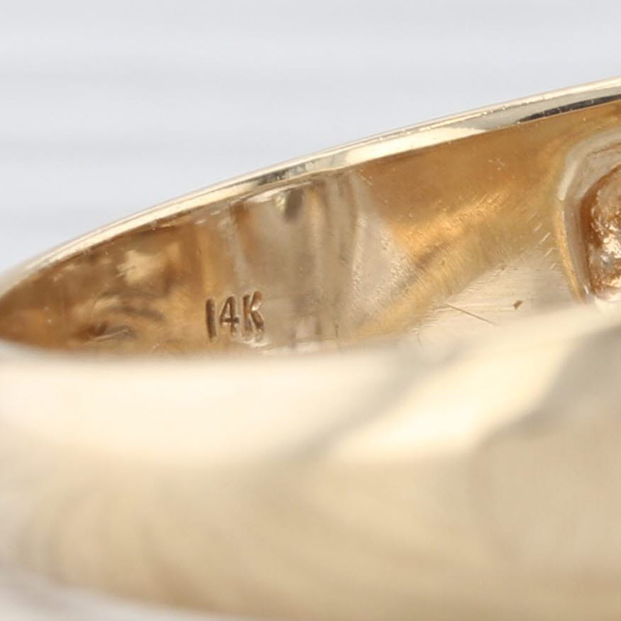 Light Gray Diamond Halo Ring 14k Yellow Gold Size 9.5