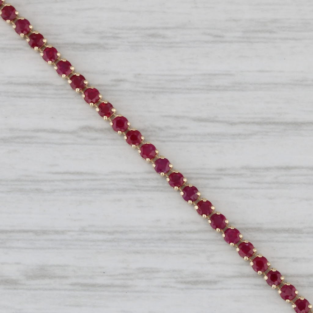 Gray Effy Ruby Tennis Bracelet 14k Yellow Gold 6.75" 2.2mm