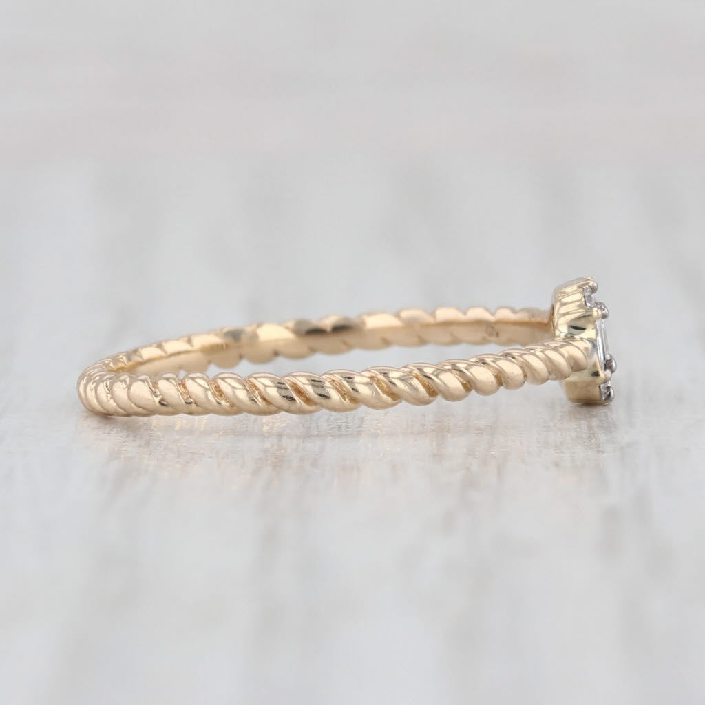 0.10ctw Diamond Ring 14k Yellow Gold Size 7.25 Promise