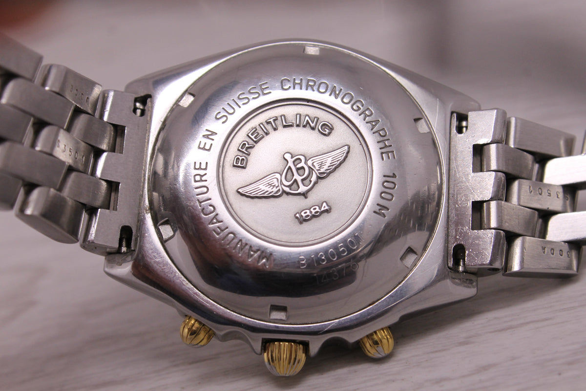 Breitling Chronomat 40mm Steel Automatic Chronograph Watch B13050.1 Box Papers