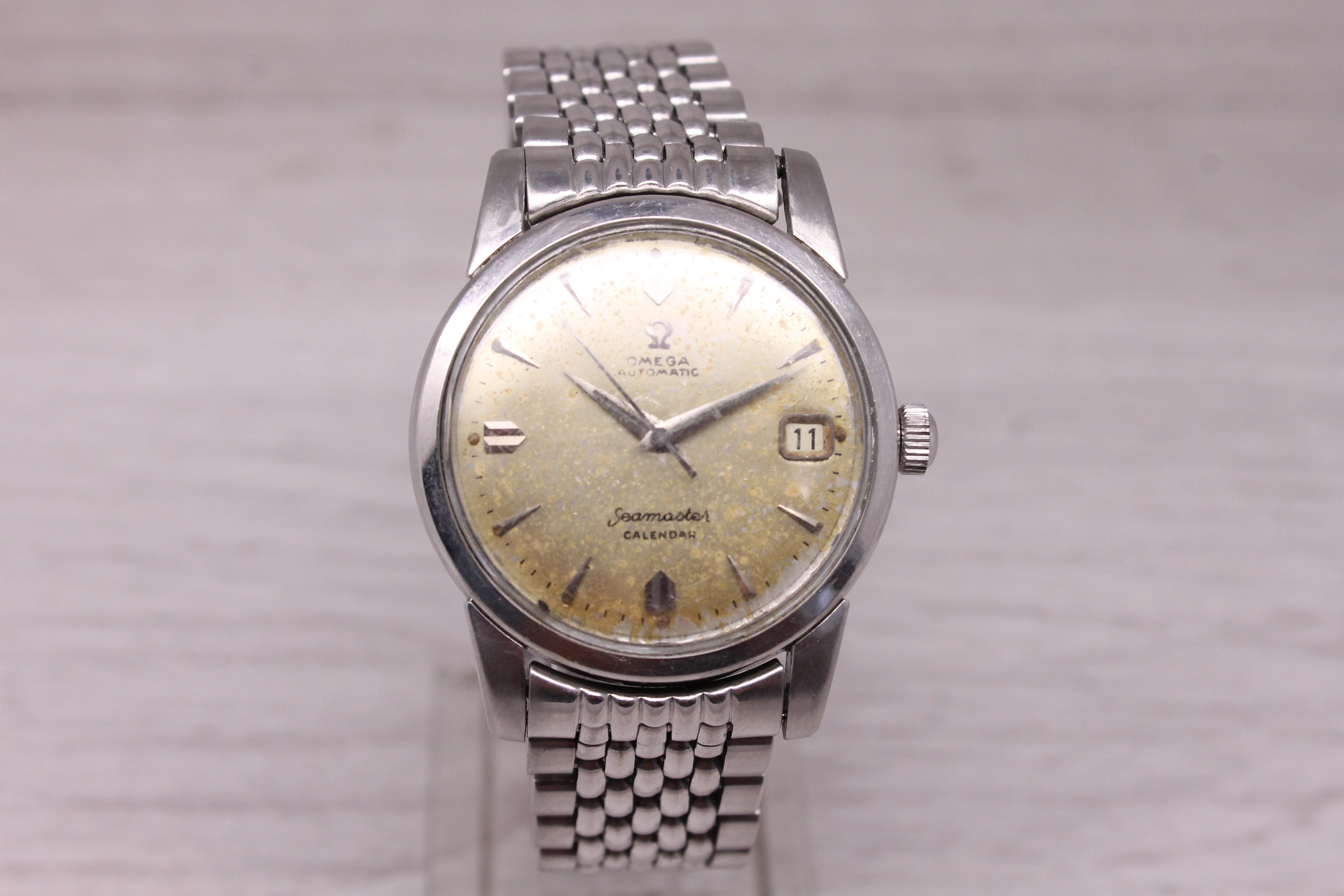 Vintage Omega Seamaster Calendar Mens 34mm Steel Automatic Watch 2846 c.503