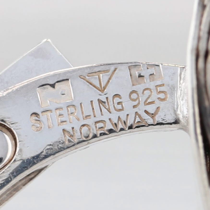 Norwegian Vigeland Modernist Cufflinks Sterling Silver Vintage Norway