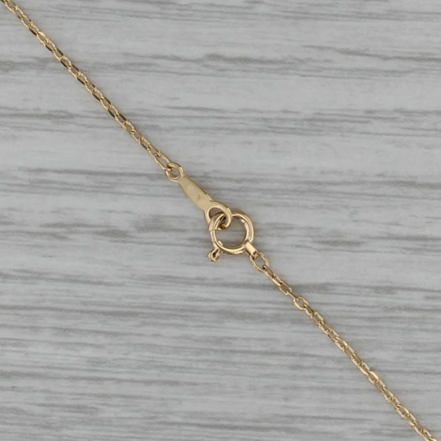 Cable Chain Necklace 18k Yellow Gold 15.75" 0.7mm