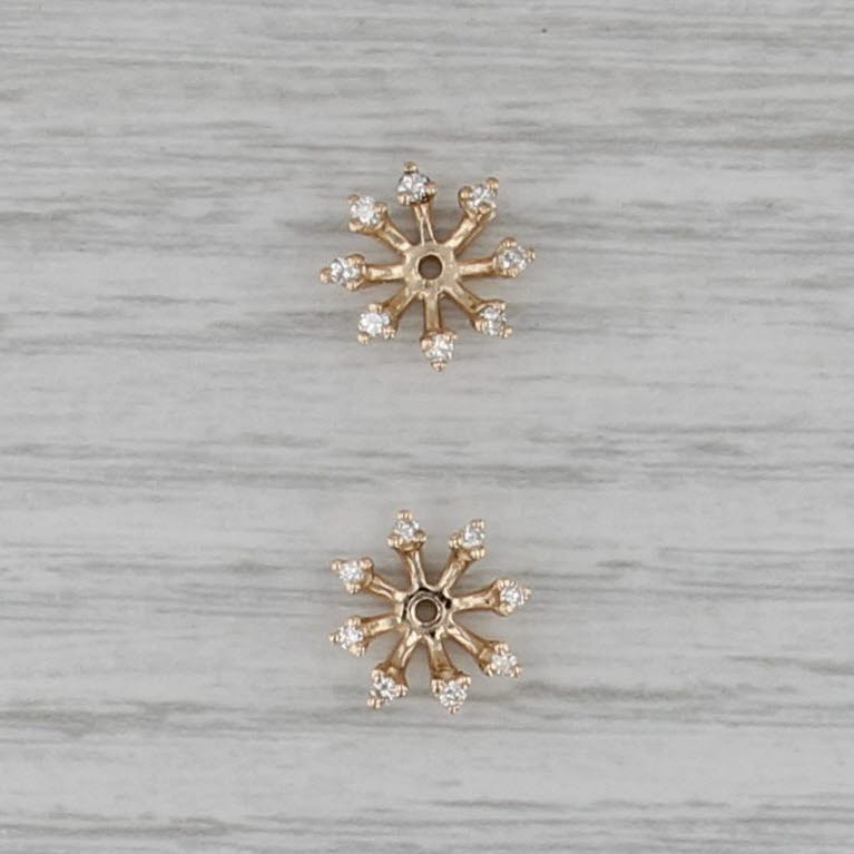 0.20ctw Diamond Earrings Enhancers for Stud Earrings 14k Yellow Gold