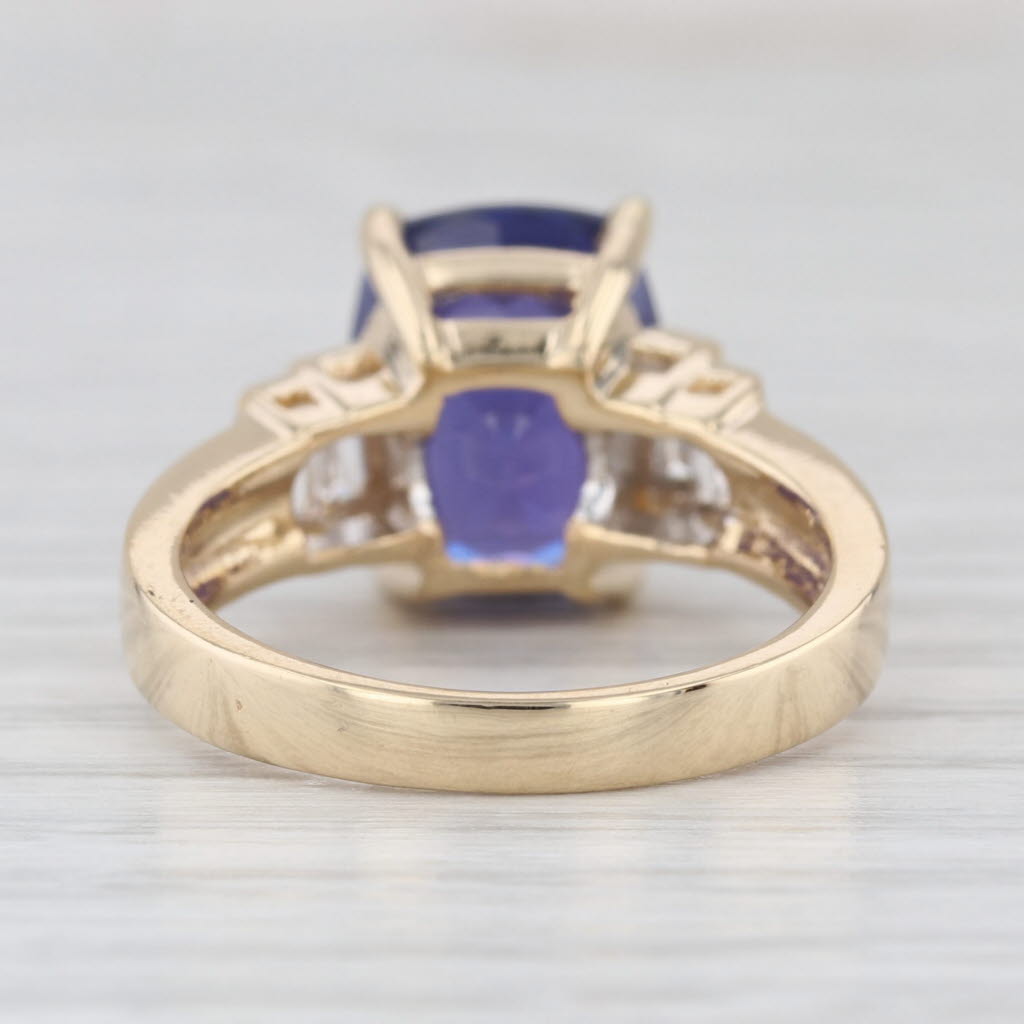 7.14ctw Tanzanite Diamond Ring 14k Yellow Gold Size 7.75