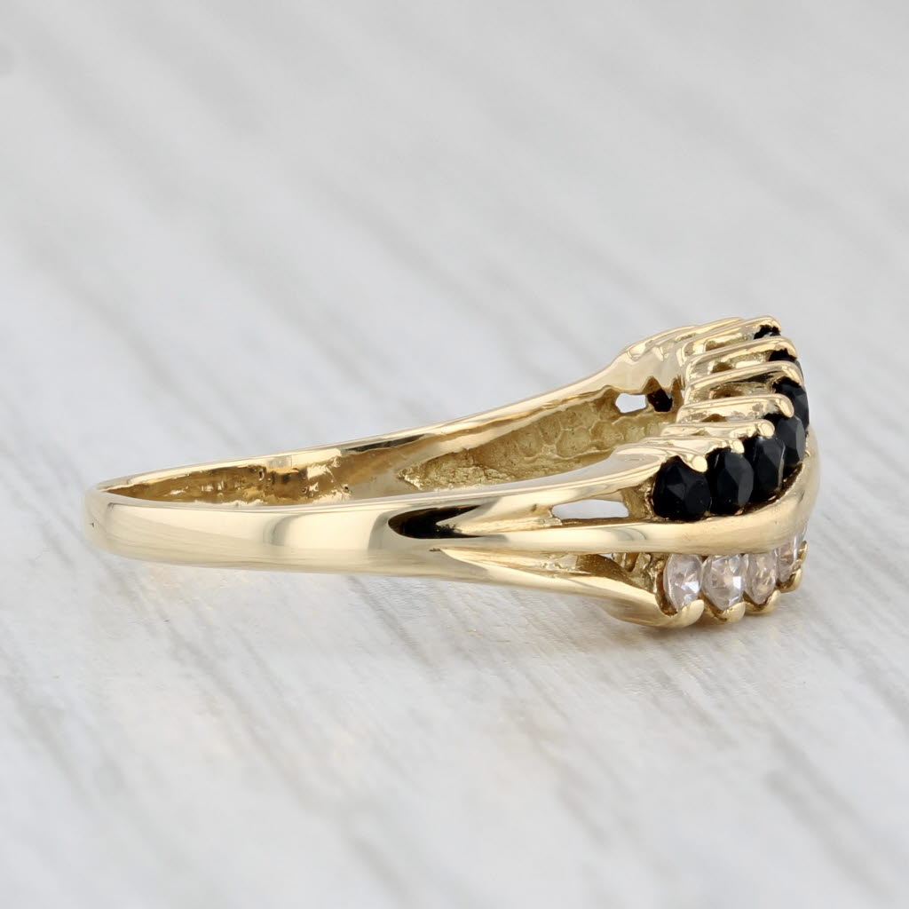 Light Gray Richard Klein Onyx Cubic Zirconia Ring 10k Yellow Gold Size 6 Contoured Band