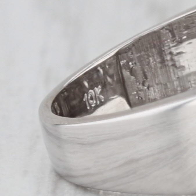 0.10ctw Diamond Engagement Ring 10k White Gold Size 8-8.25