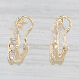 1ctw Diamond Journey J-Hook Earrings 14k Yellow Gold Omega Backs