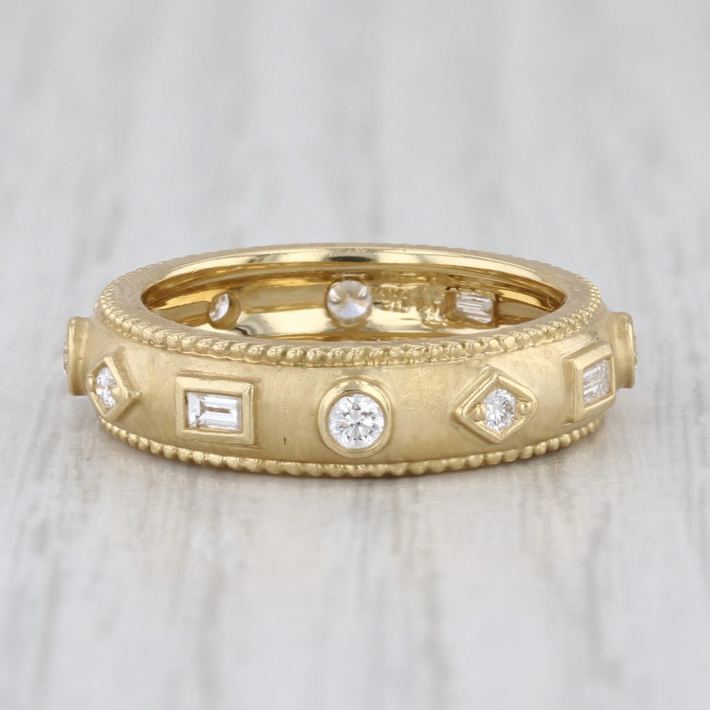 Penny Preville Diamond Eternity Ring 18k Yellow Gold Sz 6 Band Bridal Stackable