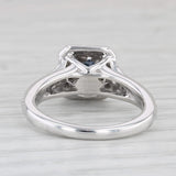 Vera Wang 0.57ctw Princess Halo Diamond Engagement Ring 14k White Gold Sz 6.25