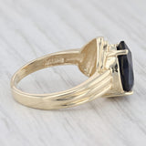 4.30ctw Lab Created Pear Blue Sapphire 10k Yellow Gold Size 8 Ring