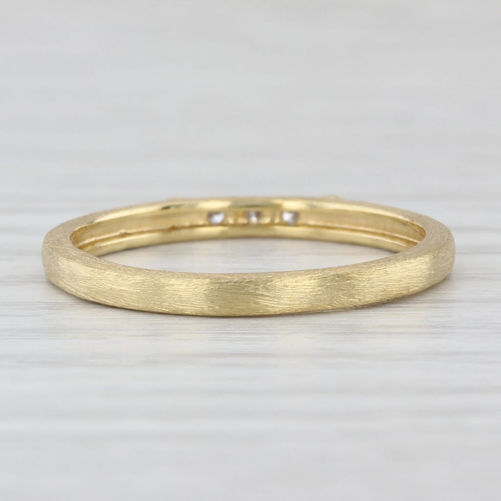 Jude Frances Diamond Ring 18k Yellow Gold Wedding Stackable Band Size 7.5