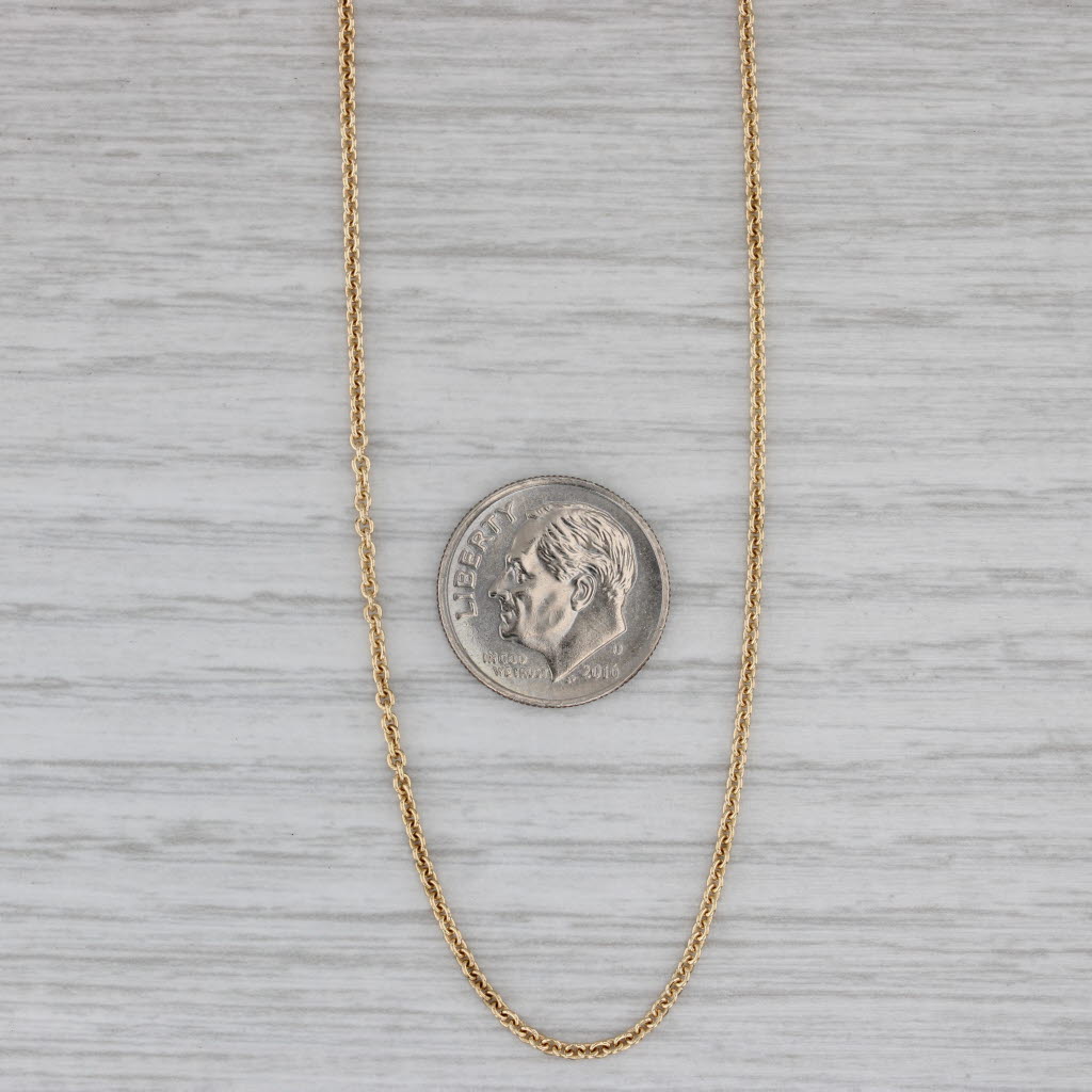 Gray Marco Bicego Italy Cable Chain Necklace 18k Yellow Gold 17" 1.5mm