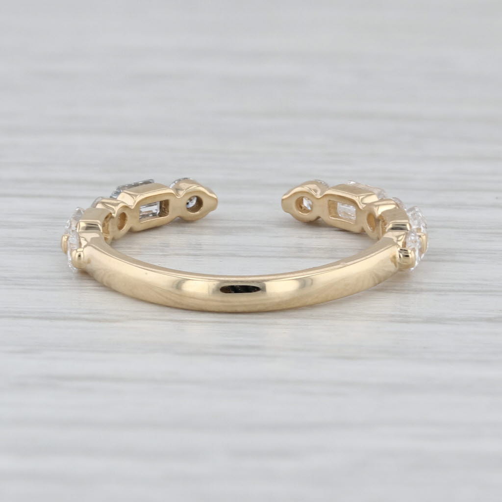 New 1.02ctw Lab Grown Diamond Wedding Band 14k Gold Adjustable Stackable Ring