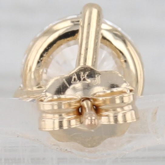 2.15ctw Lab Grown Round Diamond Stud Earrings 14k Yellow Gold Studs IGI E VVS2