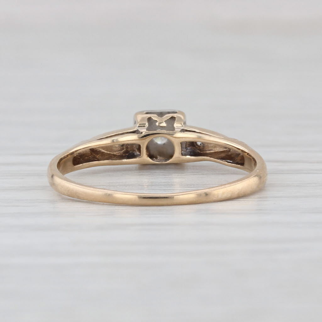 Diamond Solitaire Ring 14k Yellow Gold Size 6.5 Promise Engagement