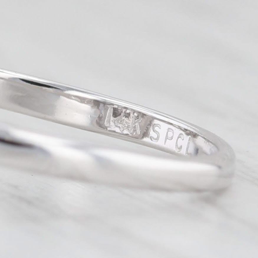 Light Gray 0.15ctw Diamond Cluster Ring 14k White Gold Size 7 Cocktail