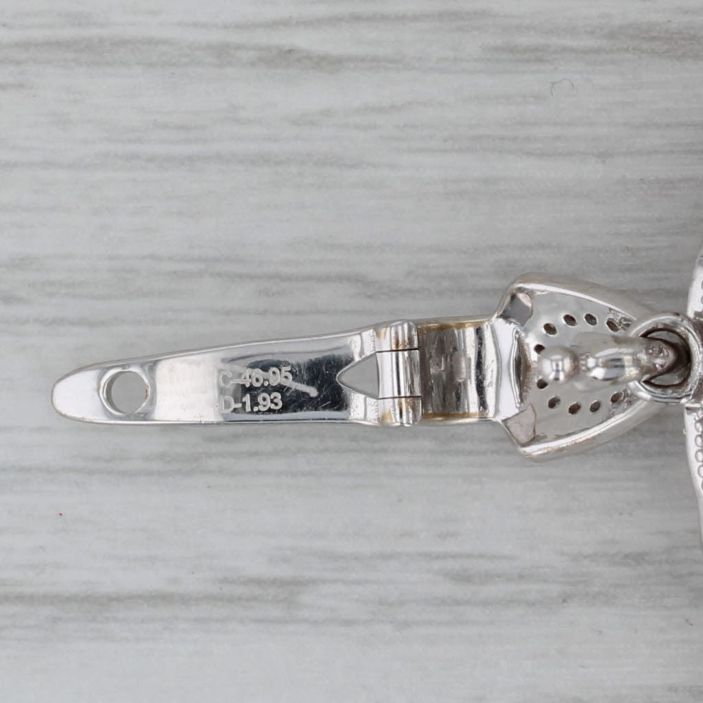 Dark Gray Chromia 48.8ctw Kunzite Diamond Statement Enhancer Pendant 18k Rose White Gold