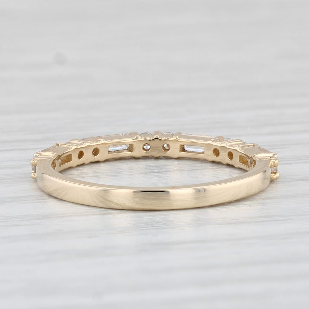Light Gray New 0.49ctw Stackable Diamond Ring 14k Yellow Gold Wedding Band Size 6.5