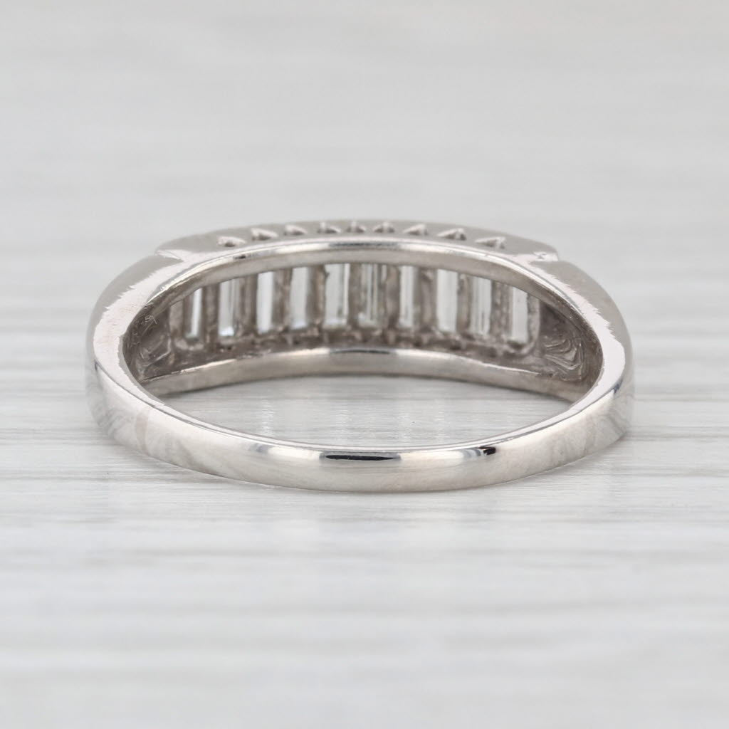 1.40ctw Diamond Anniversary Wedding Band 900 Platinum Size 7.5 Ring Stackable