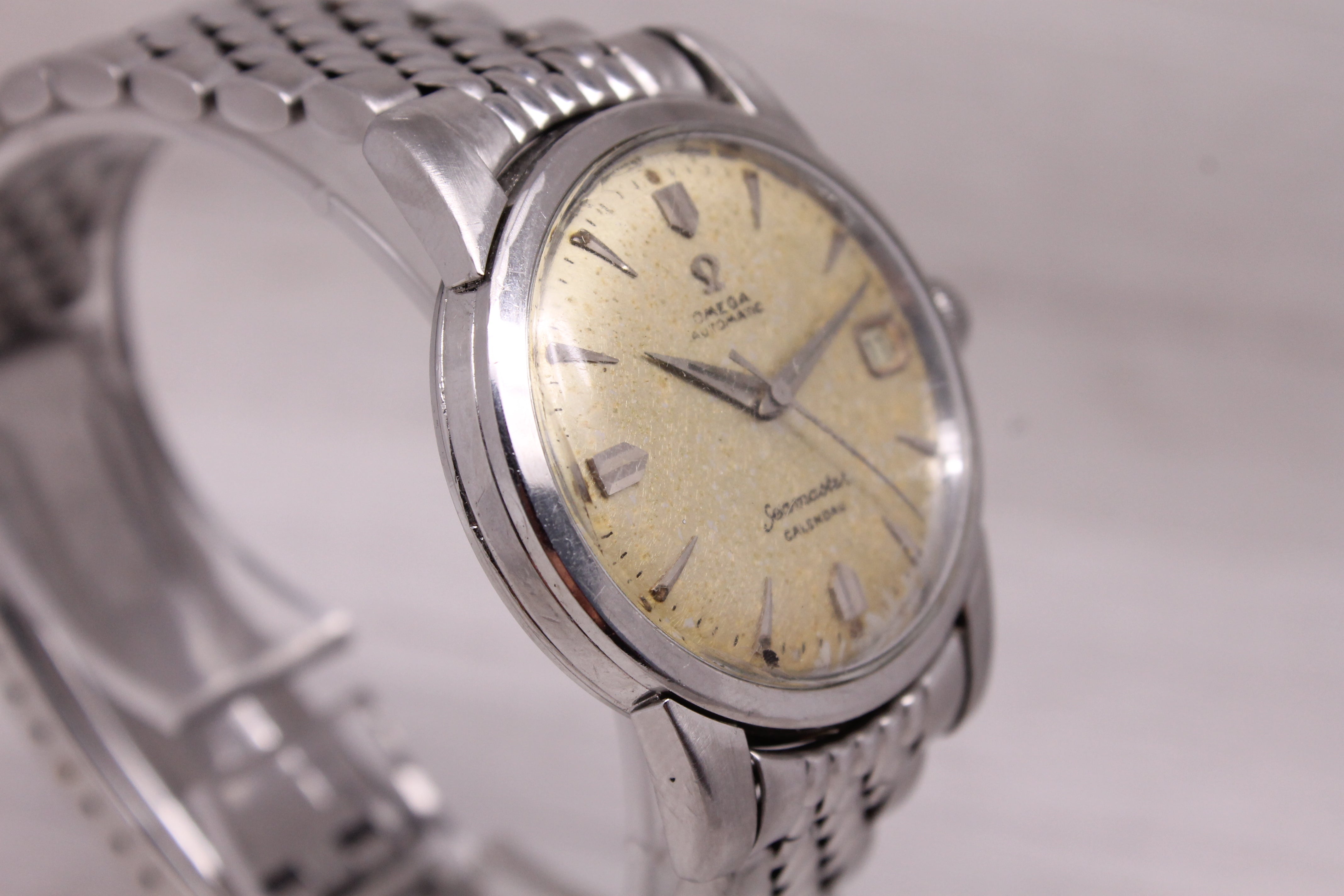 Vintage Omega Seamaster Calendar Mens 34mm Steel Automatic Watch 2846 c.503