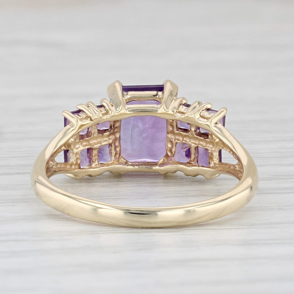 Light Gray 2.14ctw Amethyst Ring 14k Yellow Gold Size 8.25
