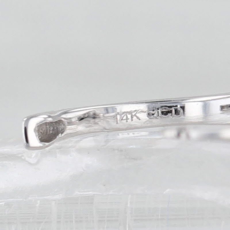 0.11ctw Diamond Small Hoop Earrings 14k White Gold Hinged Round Hoops