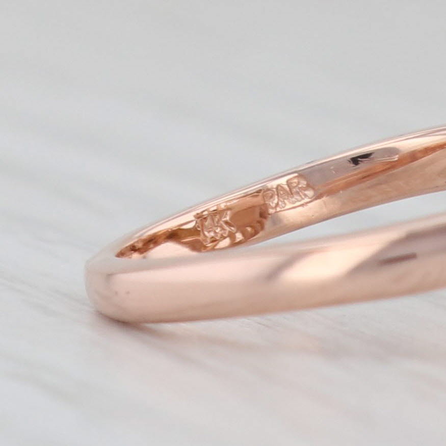 Light Gray 0.41ctw Argyle Diamond Cluster Swirl Ring 14k Rose Gold Size 7
