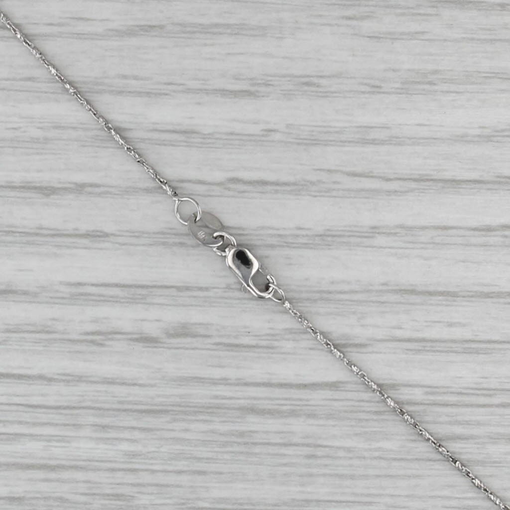 0.23ctw Diamond 3-Cluster Pendant Necklace 14k White Gold 18" Bar Links