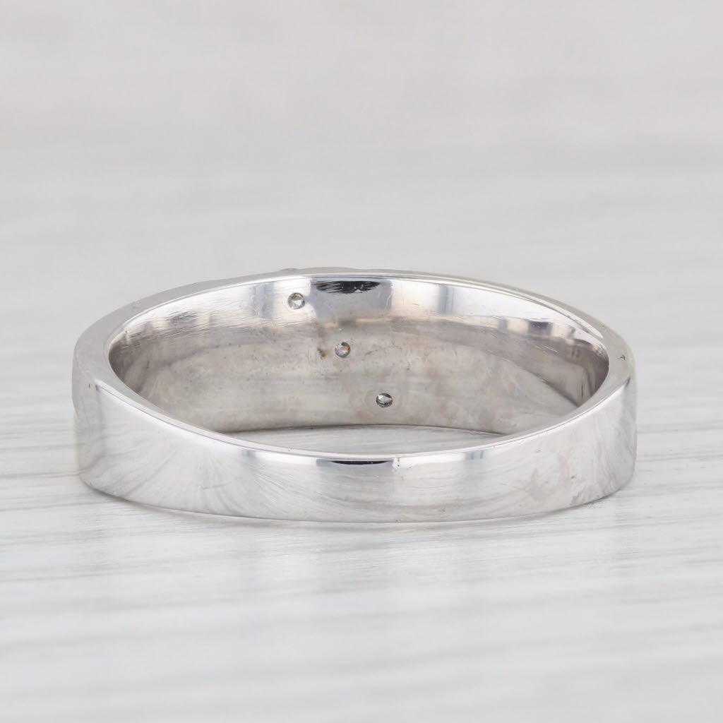 Light Gray 0.18ctw Diamond Men's Ring 14k Yellow White Gold Wedding Band Size 10.25