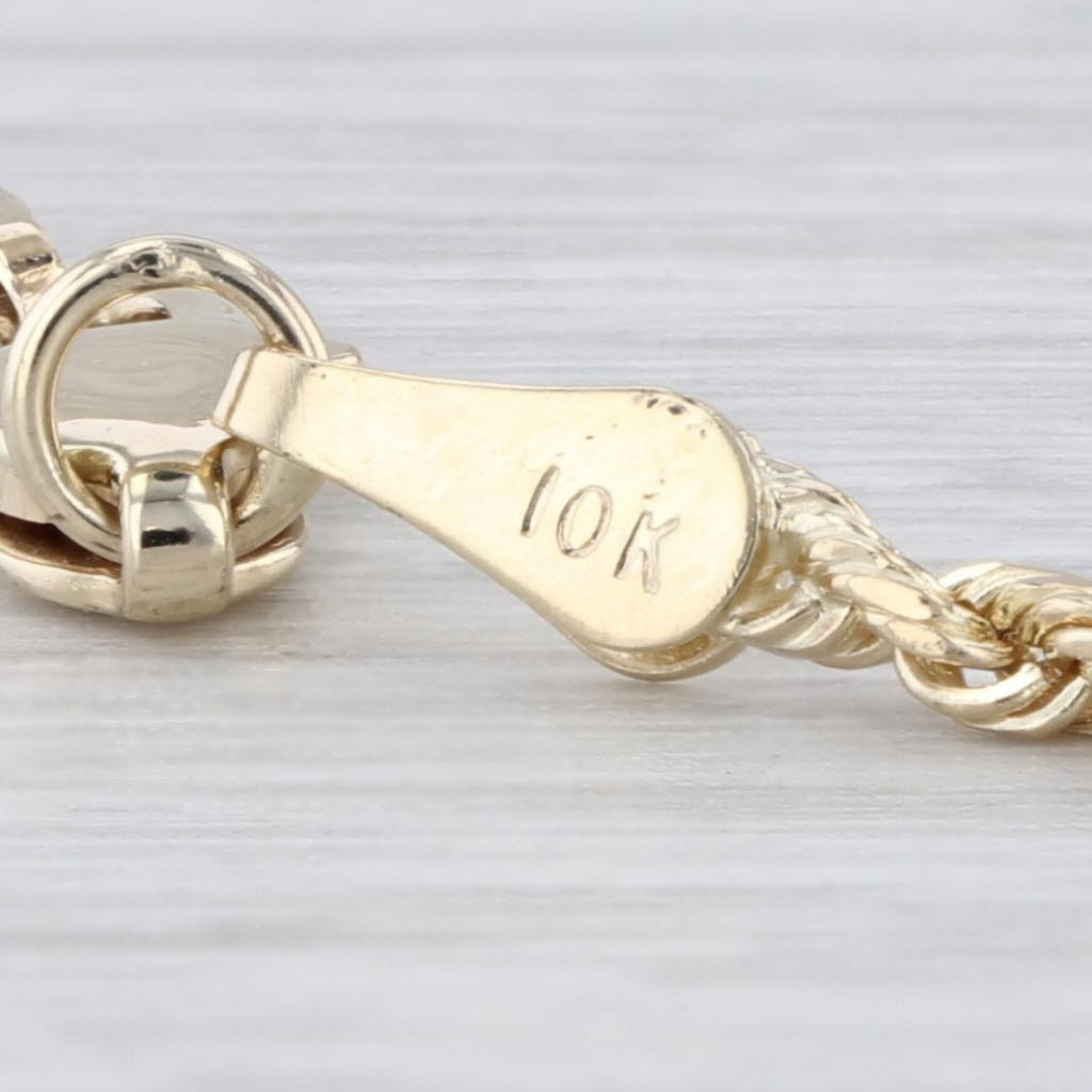 21.75" 2mm Rope Chain Necklace 10k Yellow Gold