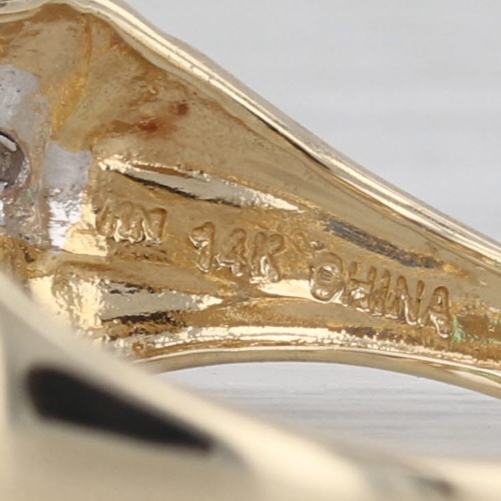 0.94ctw Ruby Emerald Sapphire Diamond Flower Ring 14k Yellow Gold Size 8.25