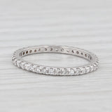 0.50ctw Diamond Eternity Band 14k White Gold Size 6.5 Wedding Anniversary Ring
